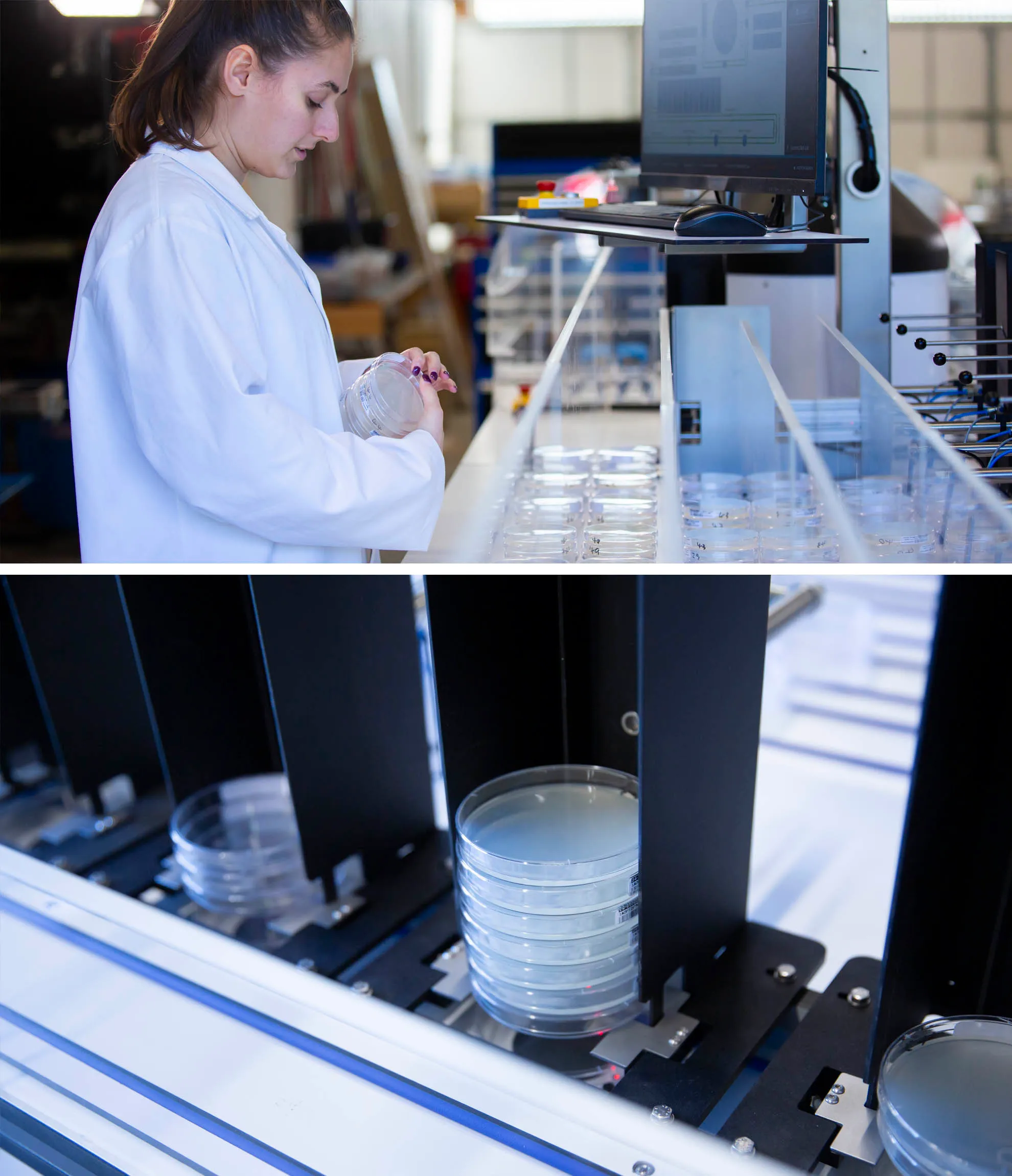 The colony counting system can be customised to your laboratory layout and workflow. 