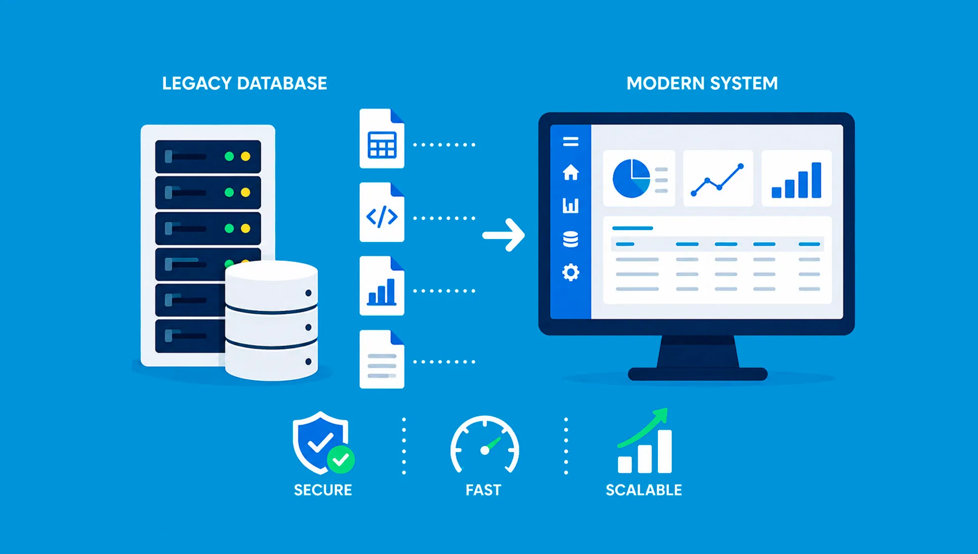 We can connect your existing equipment with modern systems.