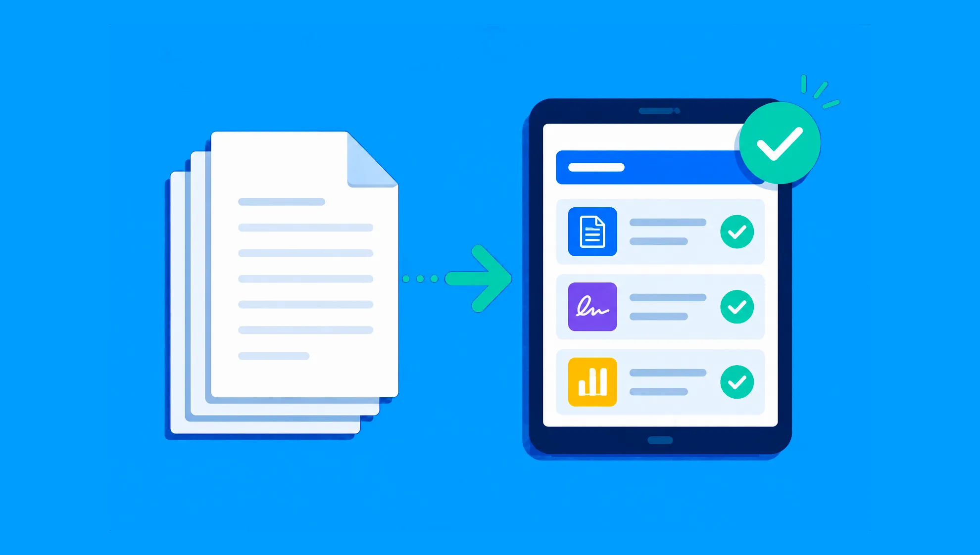 Paperless options to reduce waste and improve traceability and reduce errors. 